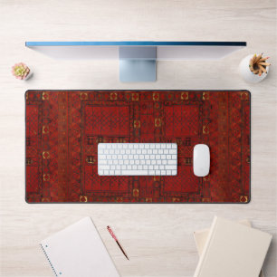 Moquette rouge turkmène design motif