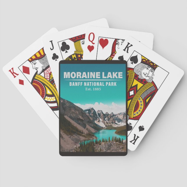 Moraine Lake Alberta Canada Banff National Park Playing Cards (Back)