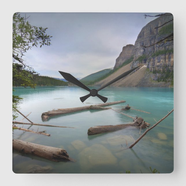 Moraine Lake, Alberta Canada Square Wall Clock (Front)