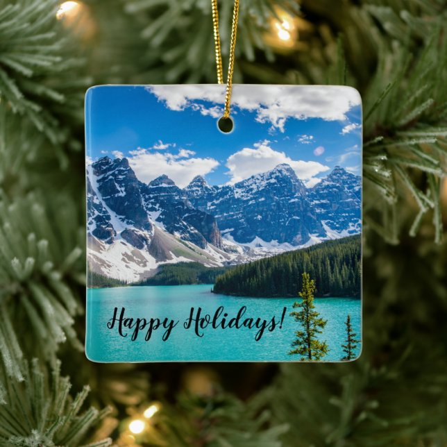 Moraine Lake, Banff National Park Ceramic Ornament (Tree)