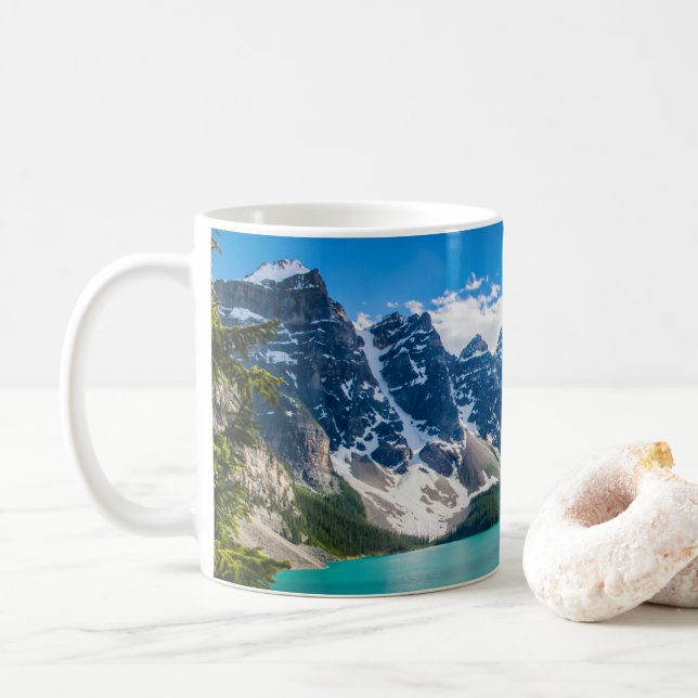 Moraine Lake, Banff National Park Coffee Mug (With Donut)