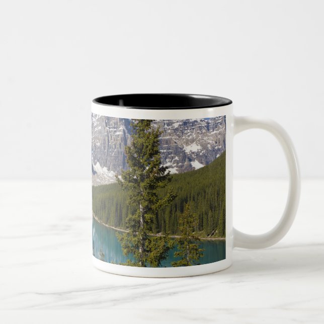 Moraine Lake, Canadian Rockies, Alberta, Canada 2 Two-Tone Coffee Mug (Right)