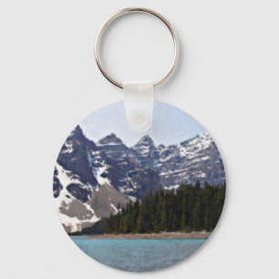Moraine Lake In Banff Keychain