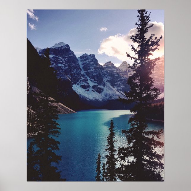 Moraine Sunset Poster (Front)