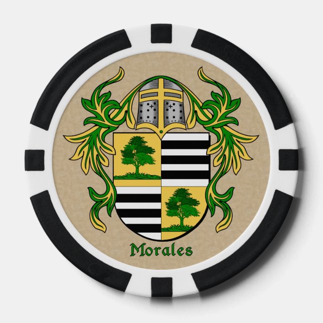 Morales Heraldic Arms Poker Chips (Front)