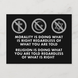 Morality and Religion Postcard