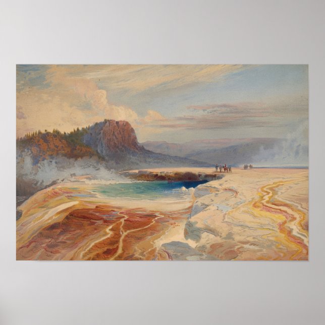 Moran - Great Blue Spring Lower Geyser Basin Yell… Poster (Front)