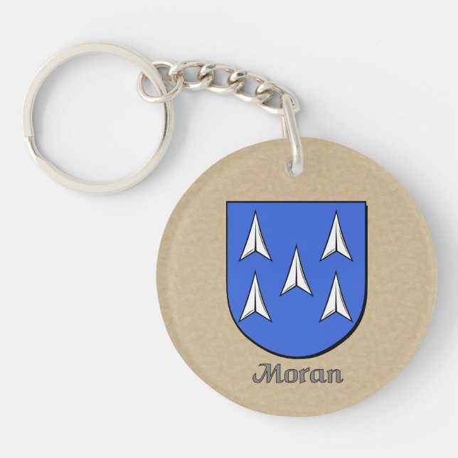 Moran Historical Shield and Spanish Flag Keychain (Front)
