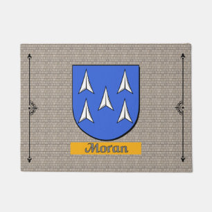 Moran Historical Shield on Cobblestone Doormat