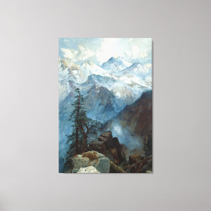 Moran Summit of the Sierras Painting Canvas Print