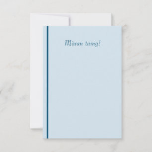 Mòran taing Scottish Gaelic thank you note. Card