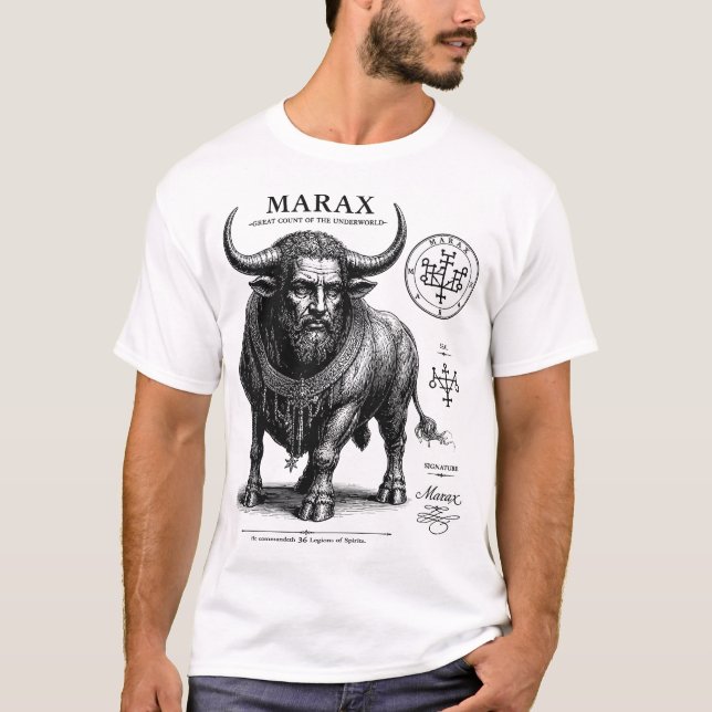 Morax Bull of Secrets, Face of Wisdom T-Shirt (Front)