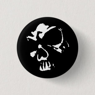 Morbid Skull 1 Inch Round Button