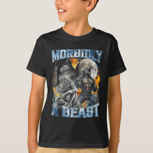 Morbidly A Funny Cringe Alpha Werewolf Wolf Meme  T-Shirt