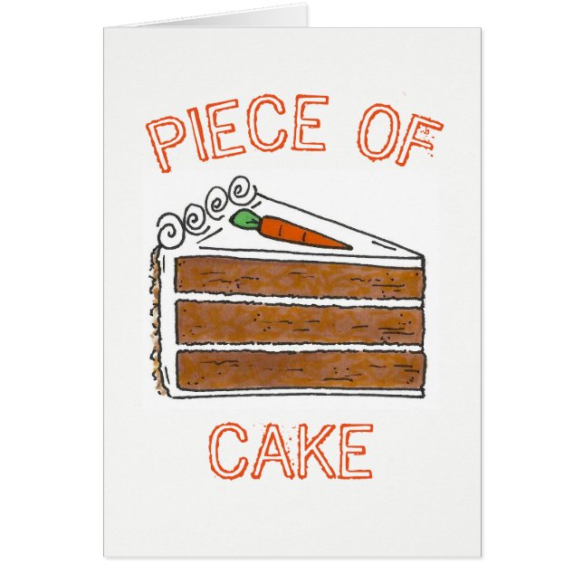 Morceau de gâteau Orange Carotte Gâteau Slice Cuis (Devant)