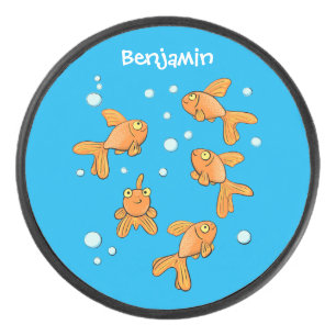 Morceau de poisson rouge orange mignon sur dessin
