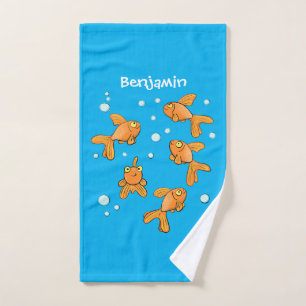 Morceau de poisson rouge orange mignon sur dessin