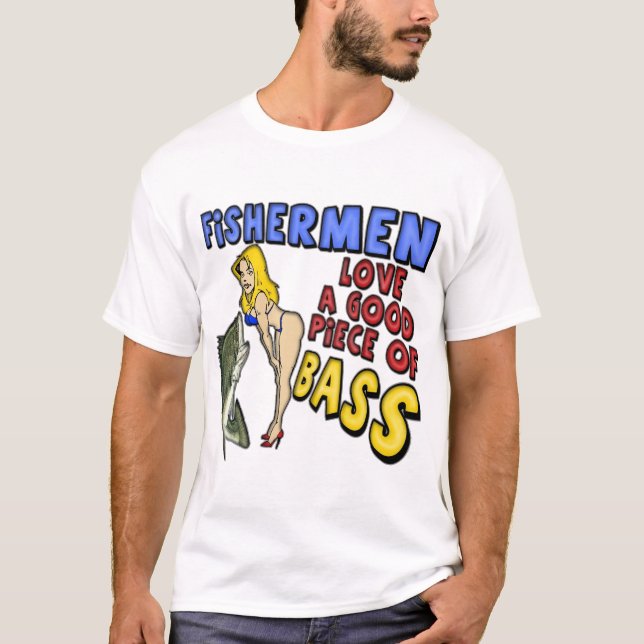 Morceau de T-shirts et de cadeaux de pêche au bar (Devant)