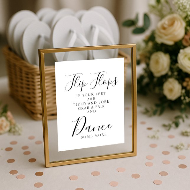 Mordern elegant wedding flip flops wedding sign (Creator Uploaded)