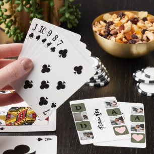 Mordern Photo Collage Father's Day Playing Cards