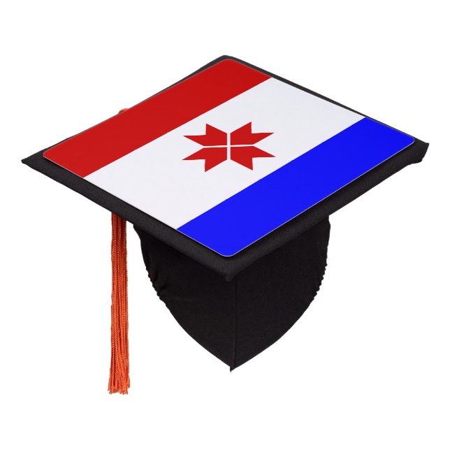 Mordovia Flag Graduation Cap Topper (Angled)