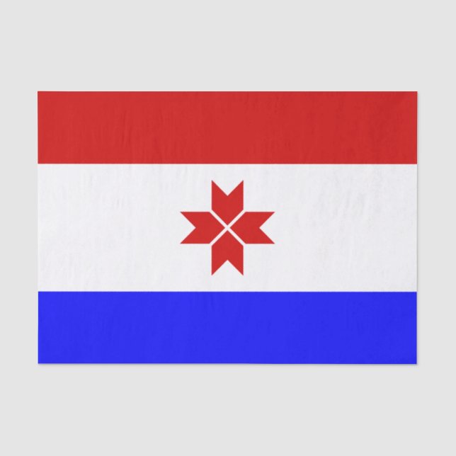 Mordovia Flag Tissue Paper (Front)