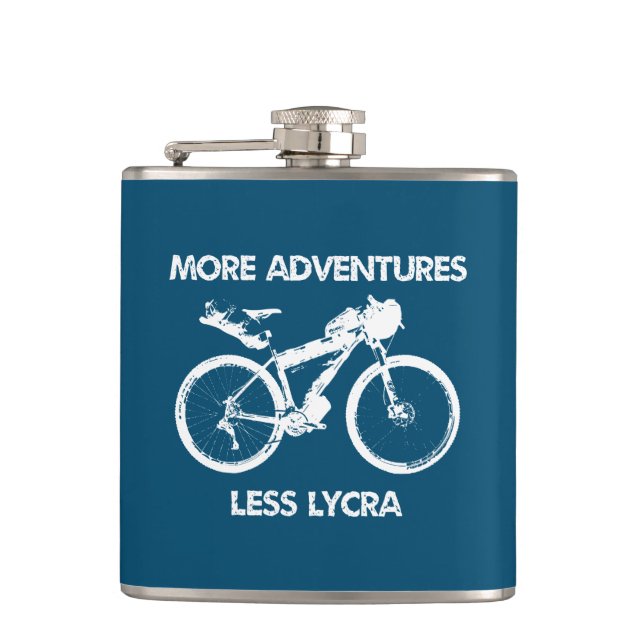 More Adventures Less Lycra Bikepacking Hip Flask (Front)