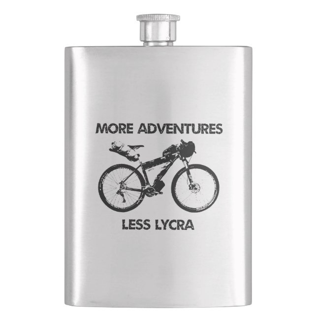 More Adventures Less Lycra Bikepacking Hip Flask (Front)