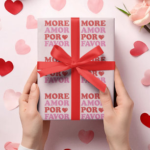 More Amor Por Favor Love Quote Wrapping Paper