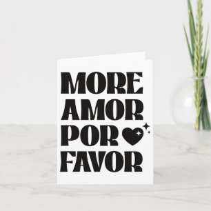 More Amor Por Favor Retro Love Valentine Aesthetic Card