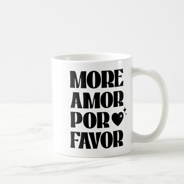 More Amor R Favor Retro Love Valentine Aestheti  Coffee Mug (Right)