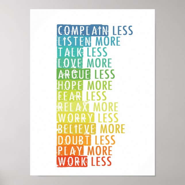 More and Less Poster (Front)