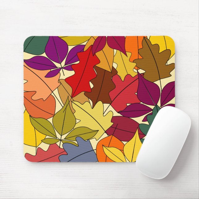 More Autumn Leaves Mouse Pad (With Mouse)