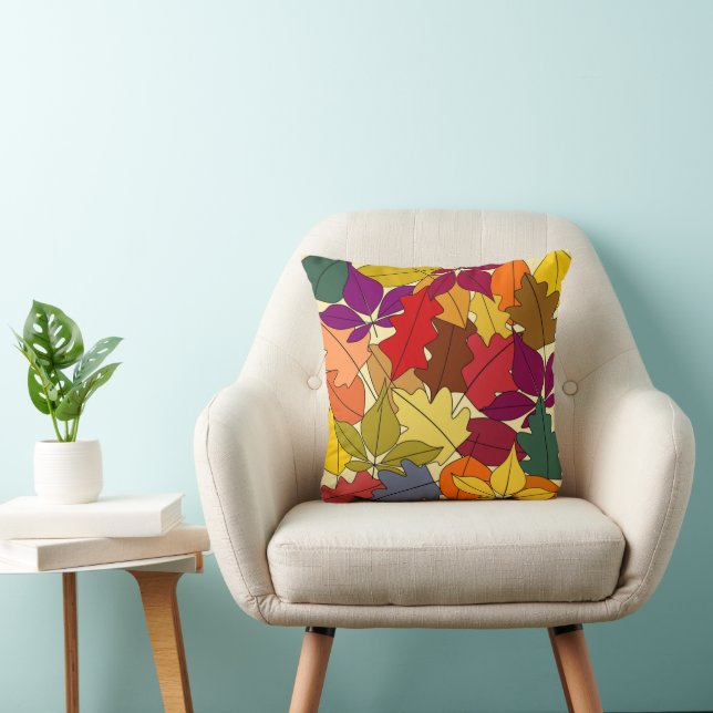 More Autumn Leaves Throw Pillow (Chair)