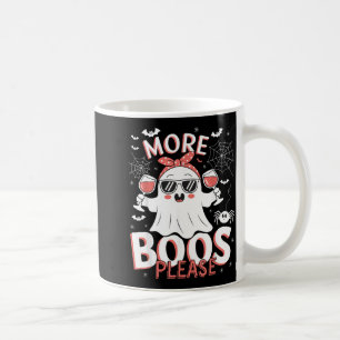 More Boos Ghost Wine Halloween Drinking Costume Coffee Mug