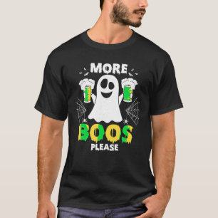 More Boos Please Funny Ghost Beer Halloween Beer D T-Shirt