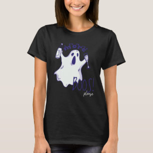 More Boos Please Ghost Beer Drinking  Halloween Gr T-Shirt