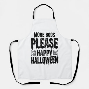 More Boos Please Vintage Halloween Typography Desi Apron