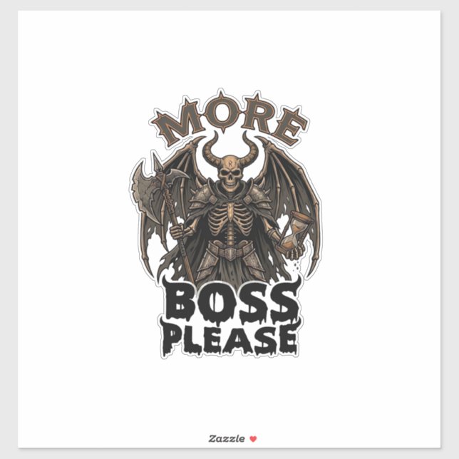 More Boss Please Halloween Demon Skeleton Axe Hour (Sheet)