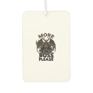 More Boss Please Halloween Demon Skeleton Axe Hour Air Freshener