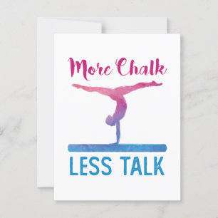 More Chalk Less Talk Cute Gymnastics Postcard