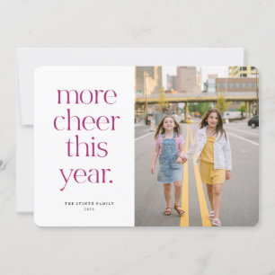 More Cheer This Year Purple Christmas Card