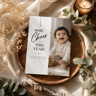 More Cheer This Year Vertical Photo Christmas Holiday Card