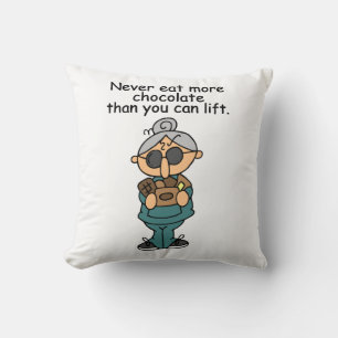 More Chocolate Humour Throw Pillow