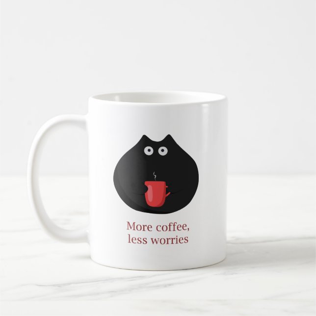 More coffee less worries coffee mug (Left)
