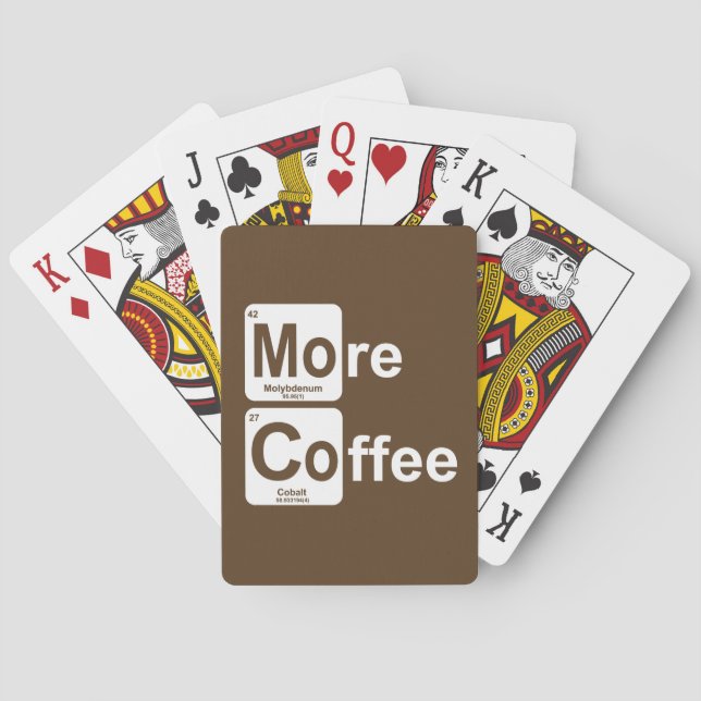 More Coffee Periodic Table Playing Cards (Back)