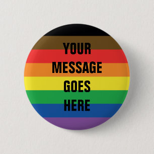 More Colour More Pride Rainbow Customizable LGBT 2 Inch Round Button