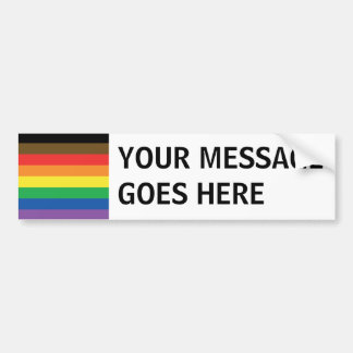 More Colour More Pride Rainbow Customizable LGBT Bumper Sticker