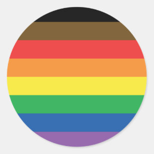 More Colour More Pride Rainbow Customizable LGBT Classic Round Sticker