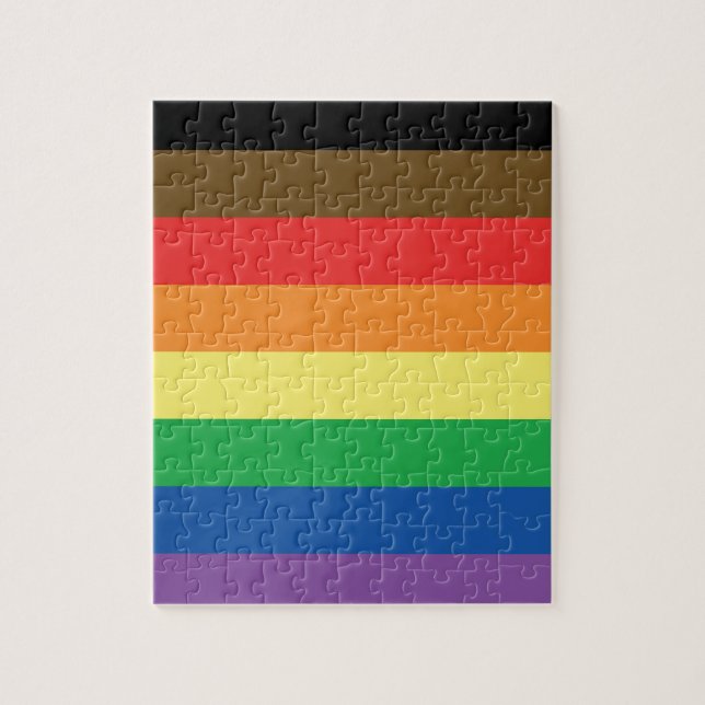 More Colour More Pride Rainbow Customizable LGBT Jigsaw Puzzle (Vertical)